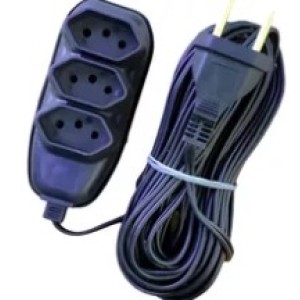 Extensão Eletrica  Lider  Lux Preta 2 Metros