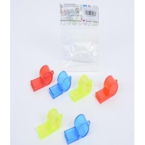 Apito Plastico Com 6 Unidades