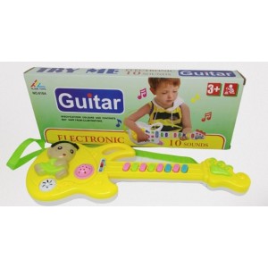 Guitarra  De Plastico  Pvc , A Pilha