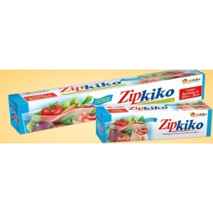 Zip Kiko  27x31 Cm  Embalagem Multiuso Com 8 Unidades