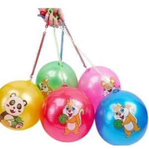 Bola de Borracha Decorada Chaveiro