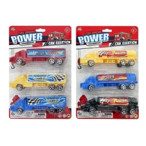 Carrinho  De  Plastico  Pvc , Com 3 Peças , Com  Motor  a  Fricção