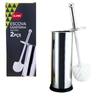 Escova  Sanitaria  Com  Base  Em  Aço Inox