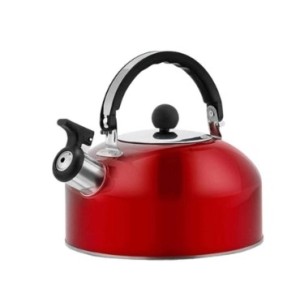 Chaleira Com Apito  2 Litros  Cores Mix  Inox