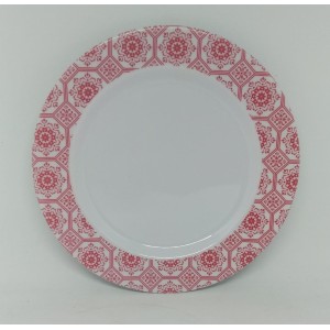  Prato  Sobremesa  20 Cm - Vermelho