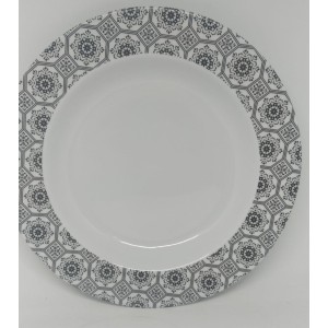 Prato Fundo Melamina  25 Cm Preto