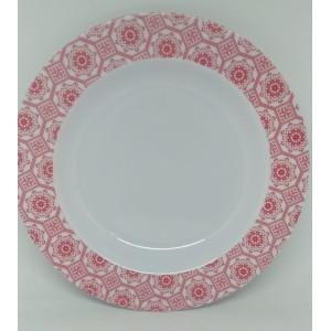 Prato Raso Melamina Vermelho