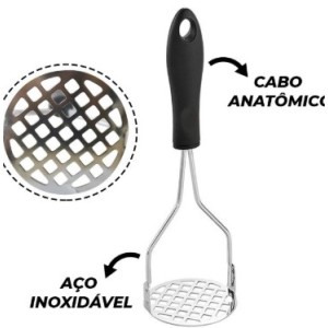 Espremedor Manual de Inox Para  Batata