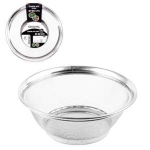 Cesta  Escorredor   Em  Inox  Premium 22 Cm
