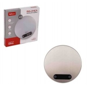 Balança  De  Cozinha  Digital  Redonda  Inox  10 Kilos