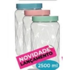 Pote Diamante Com Tampa Candy 2,500 Ml