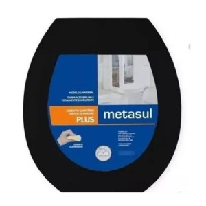 Assento  Sanitario  Plastico Loft  Metasul Preto