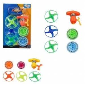 Lança Disco  e  Pião a Corda  Alien srt  Cor  6 Peças