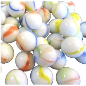 Bolinhas de Gude  Leitosa  Com 50 Unidades