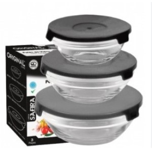 Jogo De Potes Com 3 Unidades Preto