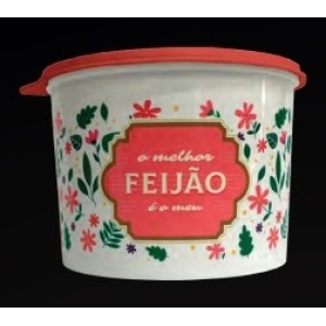 Porta  Mantimento Plastico  Colorido   Para  Feijão 2,4 Litros