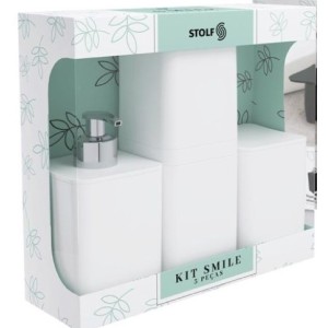 Kit Banheiro 3 Peças Smile-Branco