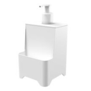 Dispenser  Para  Detergente  e  Esponja  Smile 650 Ml - Branco