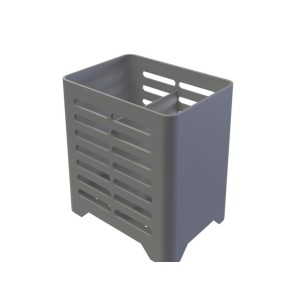 Porta Talher  Plastico Smile - Cinza