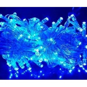 Pisca  100 Lampadas  Led  Azul  8 Fase Fio  Transparente  127Volts