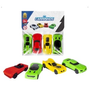 Carrinhos Sortidos Com 4 Unidades Na Solapa
