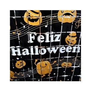 Cortina  Decorada  Feliz Halloween