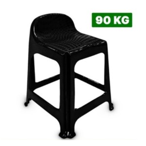 Banqueta  Com  Encosto  Preta