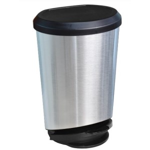 Lixeira Com Pedal Label  Inox 10 litros